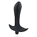 Two Men or Womens Adult Sex Toy, Black Matte Body Safe Silicone Anchor Shaped Battery Operated (Included) Anal Vibrator