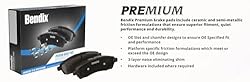 Bendix Premium SBC587 Ceramic Front Brake Pads for