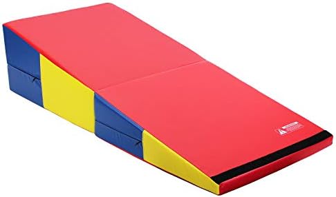 Commercial Bargains Primary Rainbow Pastel Folding Incline Gymnastics Mat Triangle Wedge 173