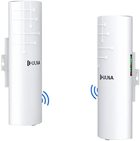 Outdoor WiFi Bridge 5.8G – 3KM Range Point-to-Point Kit With PoE, 14dBi Antenna, For Extending Internet To Another Building, 2-Pack
