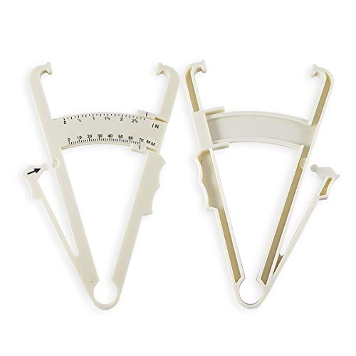 Personal Bodyfat Testing with Skinfold Calipers Body Fat Caliper to Measure Your Body Fat (White) - Thumbnail 3