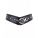 Talleffort Retro Women Wide Elastic Stretch Waist Belt Fashion cute women leather belts for women Black(Size L)