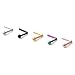 Ruifan 18G Surgical Steel 2mm Top Ball L-Shaped Nose Bone Studs Ring Pins Piercing Jewelry