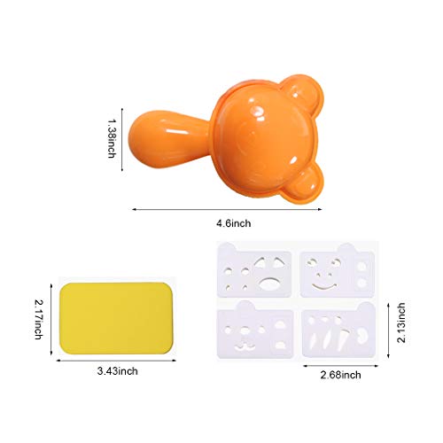 Rice Ball Mold Cute Cat Sushi Mold Animal Onigiri Mold DIY Kitchen Tools Rice Ball Press Mold with Nori Cutter for Home Party Cartoon Cute Bento Lunch Make - Thumbnail 5