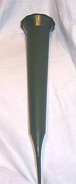 SMALL GREEN PLASTIC GRAVE VASE SPIKE