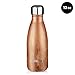 MIRA Vacuum Insulated Travel Water Bottle | Leak-Proof Double Walled Stainless Steel Cola Shape Sports Water Bottle | No Sweating, Keeps Your Drink Hot & Cold | 25 Oz (750 ml) (Wood)