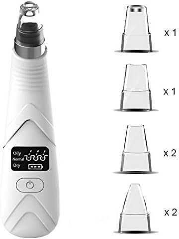Blackhead Remover Vacuum Electric Skin Cleanser for stubborn blackheads Blackhead Vacuum Suction Removal Rechargeable Skin Peeling Machine For Nose Women Man (Clear)