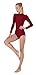 Kepblom Adult Ballet Dance Leotard Turtleneck Long Sleeve Spandex Bodysuit Tops for Women