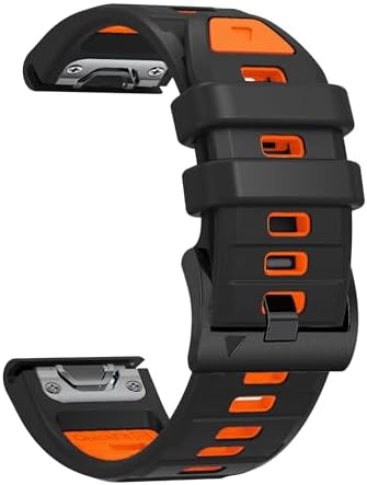Amazon.com: Garmin QuickFit, 26mm Graphite/Spark Orange Silicone