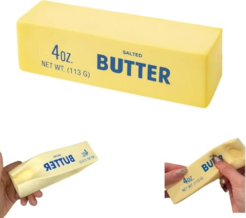 Winnsell Squeeze Butter Toy, Soft Butter Squishys Stress Relief Block PU Material Butter Stick Slow Rising Squishy Food Fidget Toy PU Material Butter