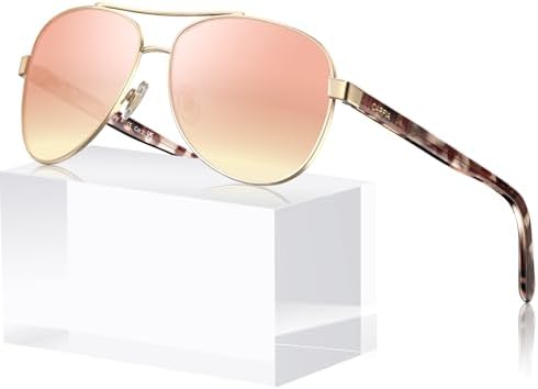 Amazon.com: CARFIA Pink Mirrored Acetate Cat Eye Sunglasses  display picture 1