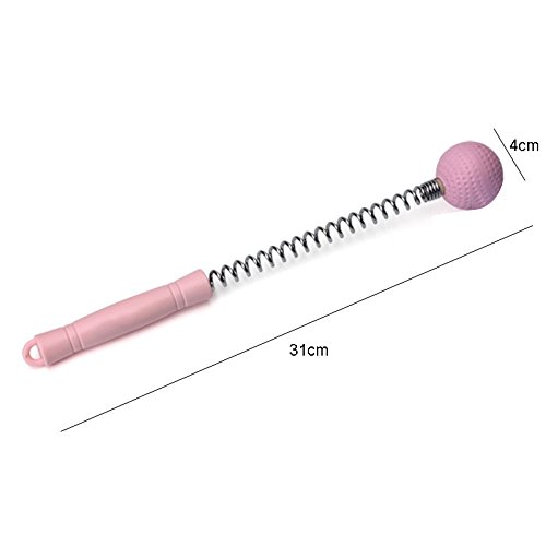 Zinnor Portable Massager Hammer Stick Manual Beat Golf Ball Massager Back Shoulder Massage Full Body Reduce Fatigue Pain Toys (Pink)