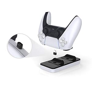 TiKiNi Opladen Dock Compatibel voor PS5, Controller Opladen Station Charger Stand Compatibel voor PS5 Draadloze…