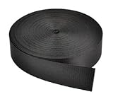 Cosmos ® 1 Inch Wide 10 Yards Black Nylon Heavy Webbing Strap with Cosmos Fastening Strap