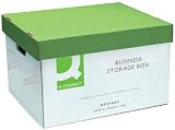 Q-Connect Business Storage Box 335x400x250mm Green White Pack of 10 view 3