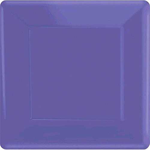 Amscan New Purple Square Paper Plates, 20 Ct. | Party Tableware