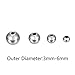 Valyria Mixed 80pcs/200pcs Stainless Steel Round Spacer Beads for Jewelry Making,3mm 4mm 5mm 6mm Dia,Free Plastic Container Boxes (200Pcs)