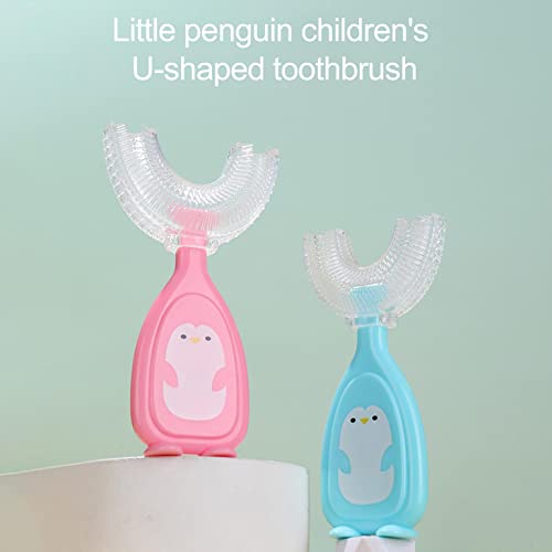 U Shaped Toothbrush Kids All Rounded Soft Silicone Manual Training Cleaning Massage Baby