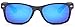 Gamma Ray Polarized UV400 Classic Style Sunglasses with Mirror Lens, Matte Black Frame Blue Mirror Lens