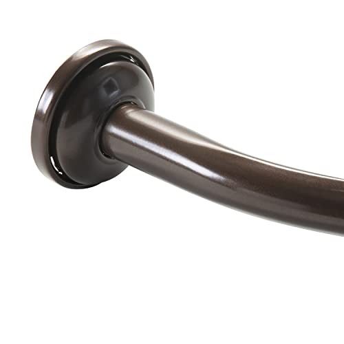 Bath Bliss Curved Shower Rod Adjustable 42"72" Inch Bathroom