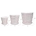 SZAT PRO Small Flower Pots Succulent Plants Pot White Pearl Glaze Ceramic Planter Plant Pots Indoor/Garden with Saucer (Set of 3,Plants Not Included)