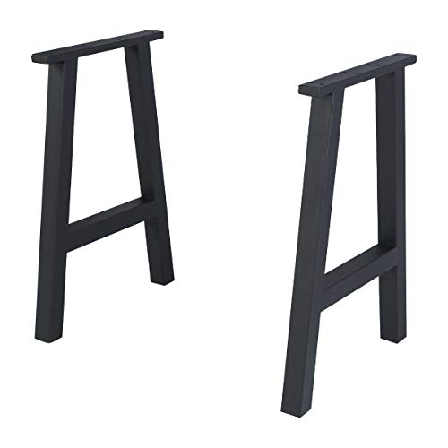 Tengchang 28" Dinner Table Legs Office Desk Metal Leg Kitchen Iron DIY Furniture Legs Industry Style Baking Finish Set of 2