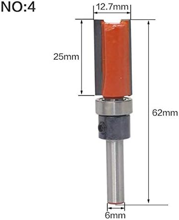 1 piece 1pcs 6mm Shank Milling Cutter Wood Router Bit Straight End Mill Trimmer Cleaning Flush Trim Corner Round Cove Box Bits Tools
