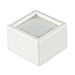 12 Glass Top Gem Jars - White Gemstones Jewelry Display