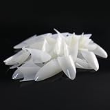 Ecbasket 500pcs Clear Sharp Ending Stiletto False Nail Tips Acrylic Nail