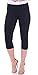 One5One Women's Shaping Stretch Pull On Dress Capri Pants Miracle Ab Shaper Black Medium (8-10)