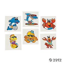 72 ct Sea Creature Temporary Tattoos [Health and Beauty]