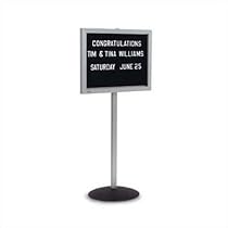 Single Pedestal Free-Standing Letter Board Style: Open-Face