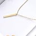 Tgirls Simple Metal Bar Necklace with Pendant for Women and Girls XL-35 (Gold)