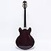 2019 NEW GROTE 335 style Jazz Electric Guitar Flame Maple top Semi-Hollow Body Gold Hardware (brown)