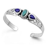 Sterling Silver Turquoise Bangle Bracelet