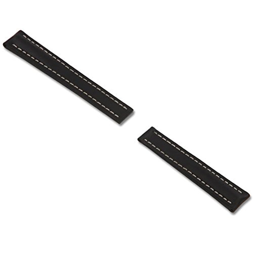 22x20mm RIOS1931 Black Pilot Genuine Leather Watch Band for Breitling Deploy 110x90