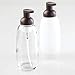mDesign Modern Glass Refillable Foaming Soap Dispenser Pump Bottle for Bathroom Vanity Countertop, Kitchen Sink - Save on Soap - Vintage-Inspired, Compact Design - 2 Pack - Clear/Bronze & Frost/Bronze