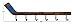 Deco 79 Wood Hockey Stick 6 Hangers Wall Hook, 40