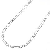 Sterling Silver Italian Figaro Link .925 ITProLux Solid Necklace Chains, 2MM - 10.5MM, 16