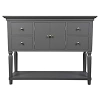 Décor Therapy Taylor Four Drawer Console Table, Gray