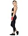 Delfin Spa Women's Mineral Infused High Waist Exercise Capris, Black, Large