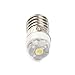 ANFTOP 4X E10 Base Socket LED Bulb DC 3V White 6000K 0.5W Replace Torch Headlight Headlamp Mini Head Lamp Flashlight Bulbs Light Negative Earth Pack Of 4