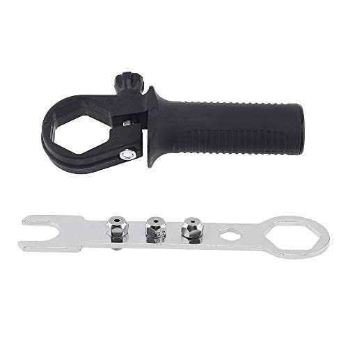 ChgImposs Black Alloy Steel Electric Riveting Gun Adapter with 2.4/3.2/4.0/4.8mm Diameter Rivet Head and Handle Wrench for Electric Drill