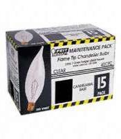 image for Feit Electric 25CFC/15-130 25-Watt Flame Tip Bulb with Chandelier Cand
