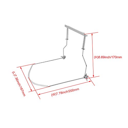 image for Bqlzr Metal Silver 10 Holes Hands-free Harmonica Neck Holder Support H