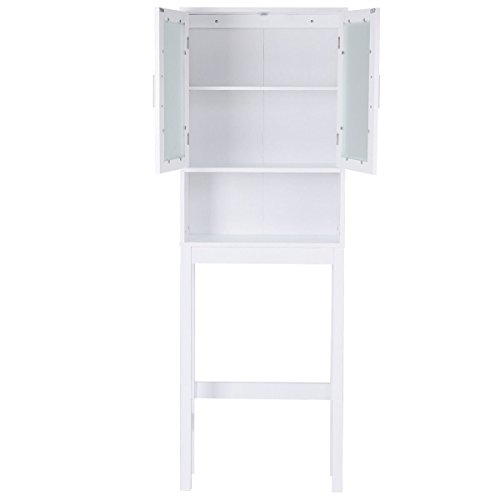BestComfort Wooden Over The Toilet Cabinet Storage, Bathroom Organizer Over Toilet Storage, Above The Toilet Space Saver Cabinet (22.6" x 7.5" x 61.3"(L x W x H)) - Thumbnail 6