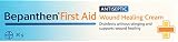 Bepanthen First Aid Wound Healing Cream ( Packing 1 ounces) Dexpanthenol 5% and Chlorhexidine diHCl 0.5% Works gently to avoid infection and has been formulated to moisturize the skin at the same time