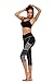 IMIDO Women's Yoga Capri Pants Sport Tights Workout Running Leggings with Side Pocket (L, Gray Capri Pants)