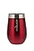 reduce Vacuum Insulated Stainless Steel Wine Tumbler with Clear Tritan Lid, 12oz – BPA Free, Tasteless and Odorless (Red)