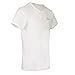 TanMeOn® Tan Through T-Shirt, Sun Through Shirt, Round Neck, Color: White, Blue and Gray (M, White)